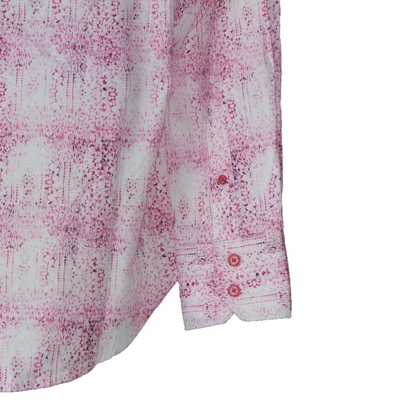 Robert Graham DREAMWER Button Front Long Sleeve Shirt Pink Abstract Men LRG NWT - Picture 6 of 9